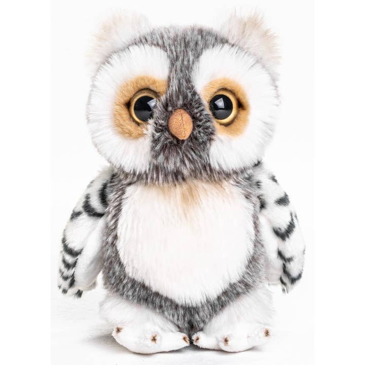 Uni Toys - Wholesale Stuffed/Plush Toy - Kids & Baby - owl (grey-white) - 18 cm (height) - cuddly/plush toy