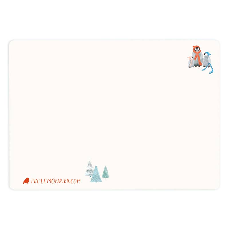 The Lemonbird - Wholesale Christmas Card - 'Three Penguins' Card1