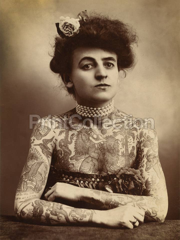 Retrato de mujer tatuada, 1907 para venta al por mayor de Print Collection