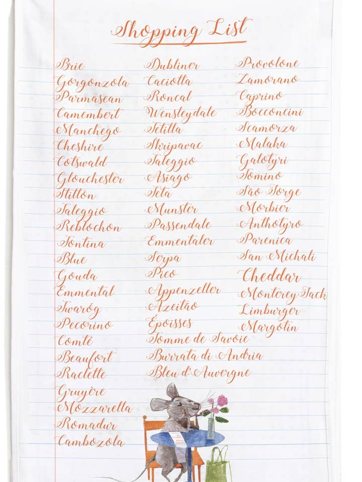 Strofinaccio per la lista della spesa per la vendita all'ingrosso da parte di Artiphany