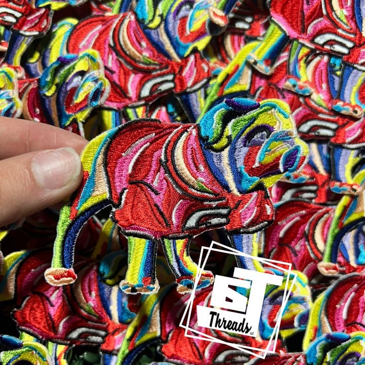 6j Threads LLC - Wholesale Patch - Rainbow Bulldog....Cap Patches Only0