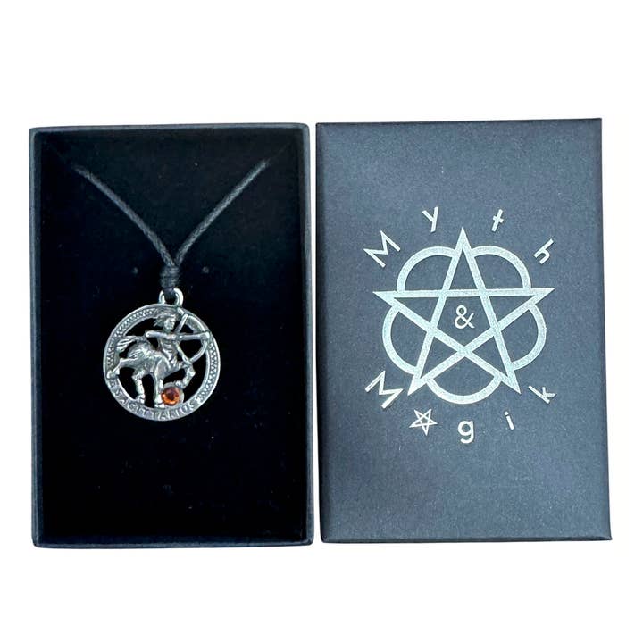 Myth & Magik - Silver Jewellery Cavern Wholesale - Wholesale Pendant/Charm Necklace - Pewter Sagittarius Zodiac Necklace Astrology Gift (USA-DDP)2