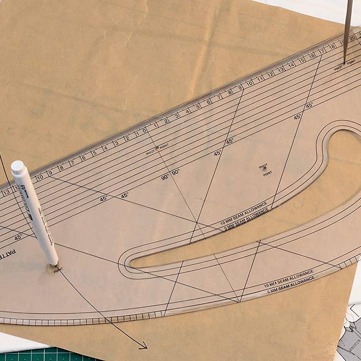Liquidraw – wholesale Craft tool – Liquidraw Pattern Maker Pattern Marking Ruler - Metric5
