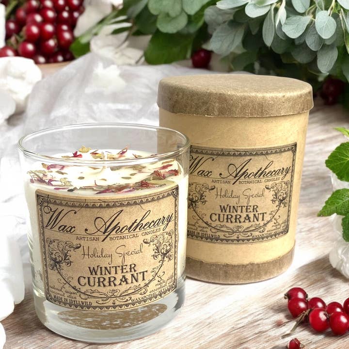 Wax Apothecary - Wholesale Jar/Filled Candle - Winter Currant Botanical Scotch Glass Candle *Limited Editio