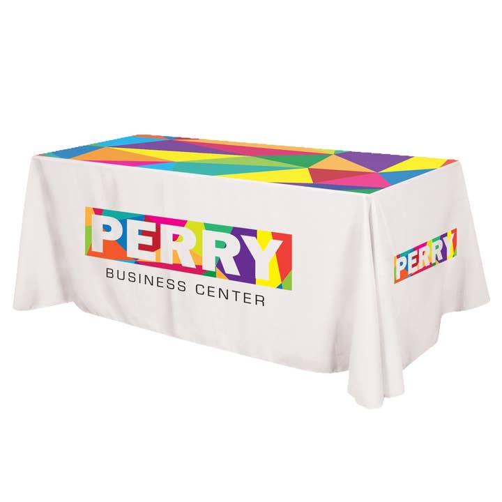 Three-Sided Stretch Table Drapery - 8-Foot Tables Full-Color for wholesale by Market Street Promotions