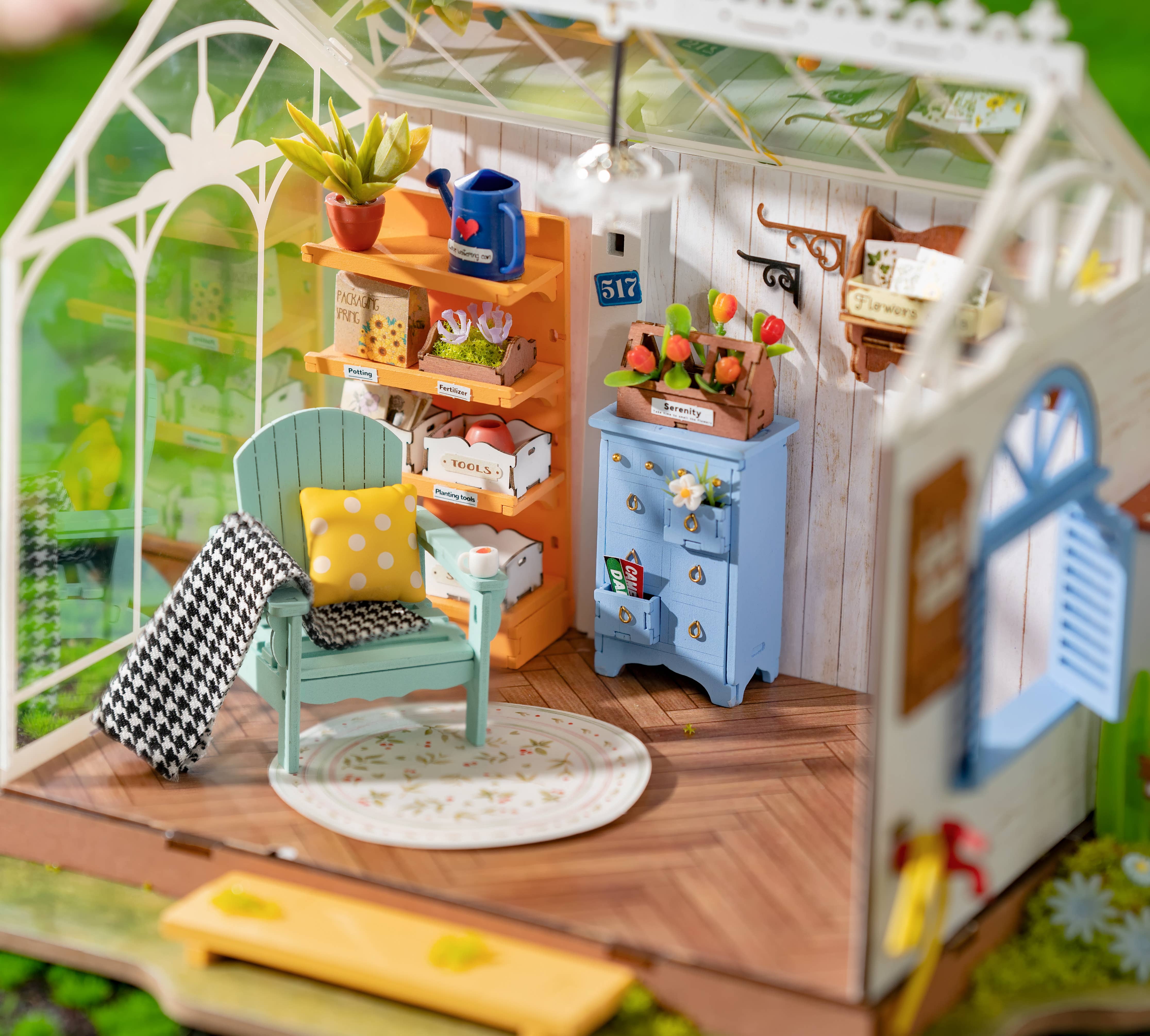 Robotime - Wholesale DIY Craft Kit - DG163 Dreamy Garden House Rolife DIY Miniature House Kit13