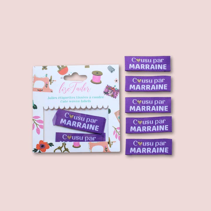 Lise Tailor - Wholesale Craft Sewing Kit - “Stitched by Godmother” Woven Sewing Labels