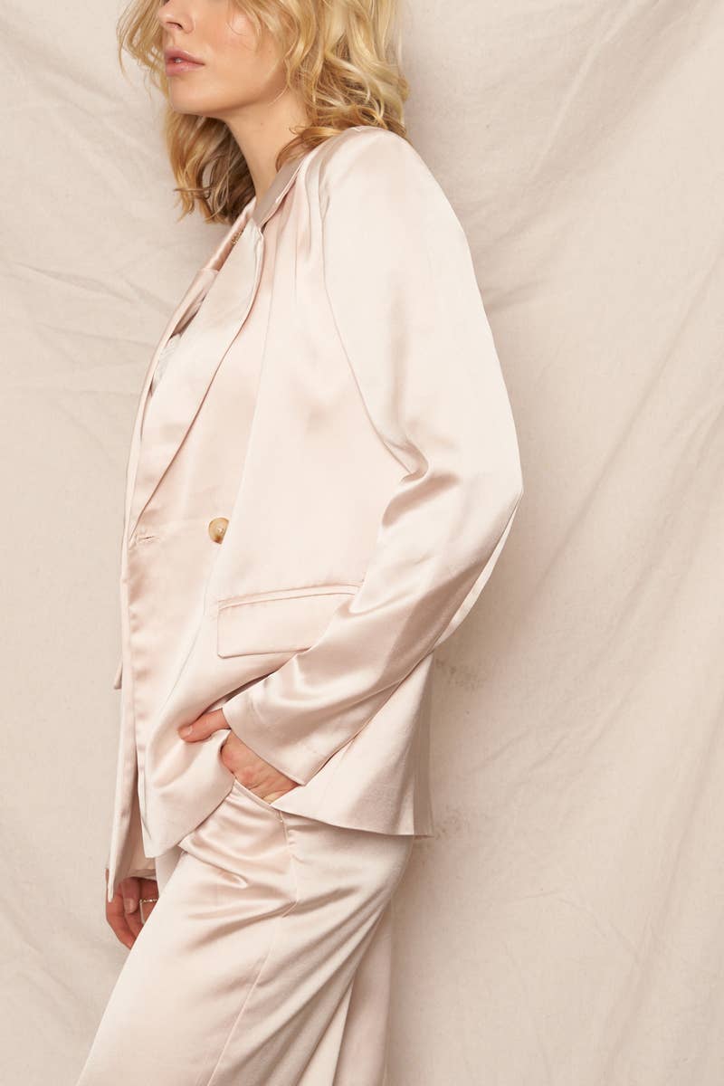 En Crème - Wholesale Blazer - Women's - Satin Blazer 7