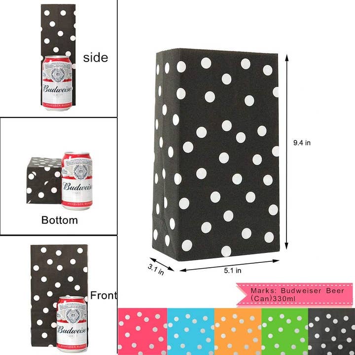Wrapaholic Gifts & Packing Company - Wholesale Party Favor Bag/Box - Polka Dot Favor Bags for Party(5.1x3.1x9.4 inch Green 25CT)