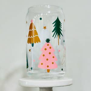 Christmas light Can Glass Can Cup