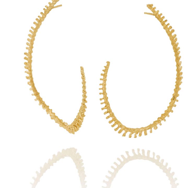 Asterias oorkruller 18k verguld 925 sterling zilver voor wholesale door AURUM by Guðbjörg