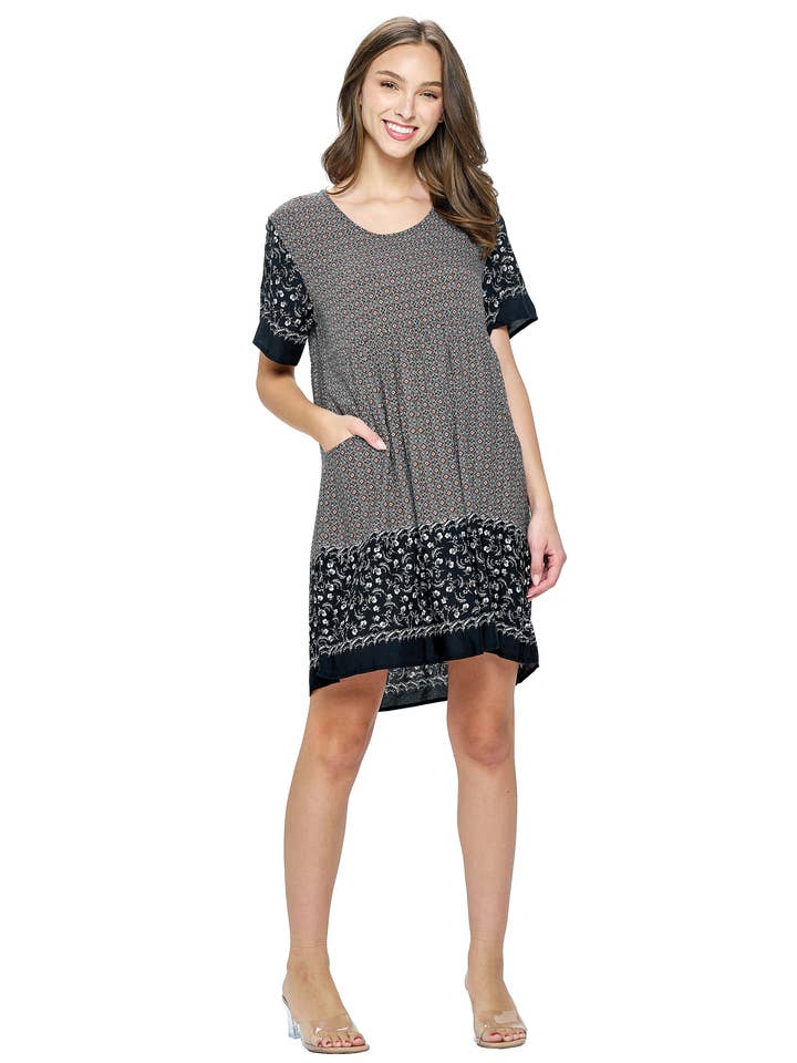 VENDA Vestido Padrão Floral Bolsos por atacado de Yak & Yeti