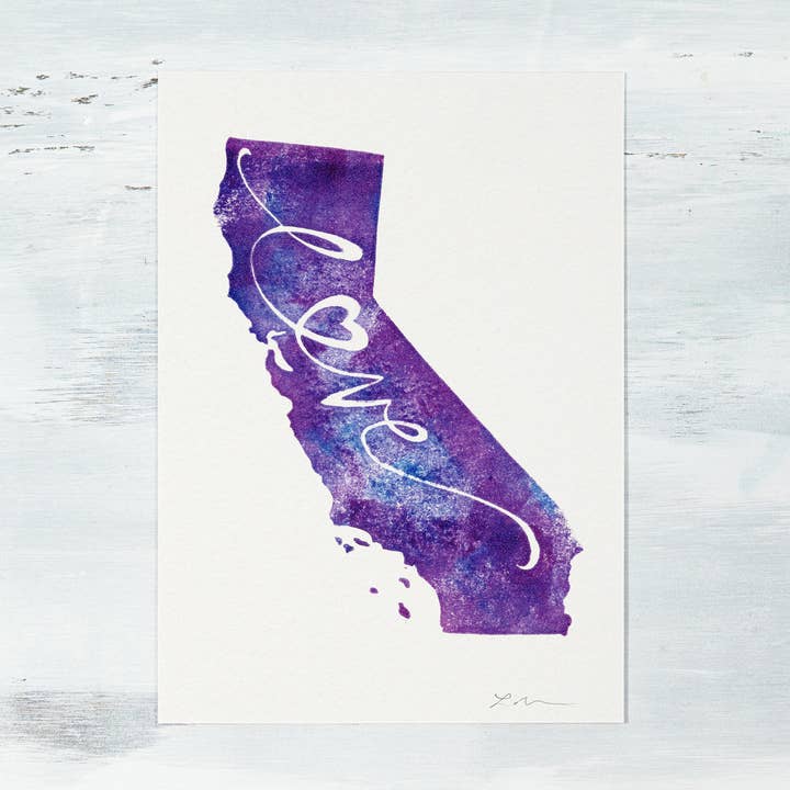 California Love 5x7 Giclee Art Print for wholesale by Inky Mess Press