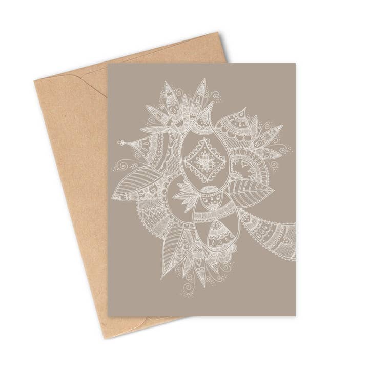 Cartão postal A6 Bohemian Mandala 1 por atacado de Coconut & Soul