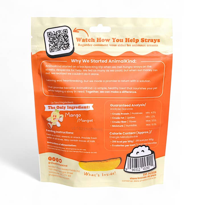 Animalkind - Wholesale Pet Treats - Dog - Freeze-Dried Mango Slices | Healthy & Natural Dog Treats