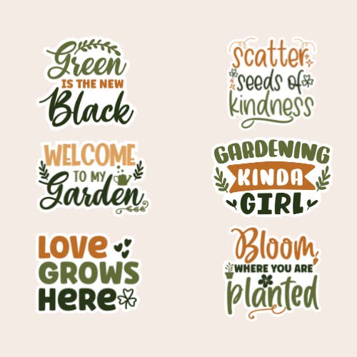 Plant Quote Sticker Pack for wholesale by My LuElla