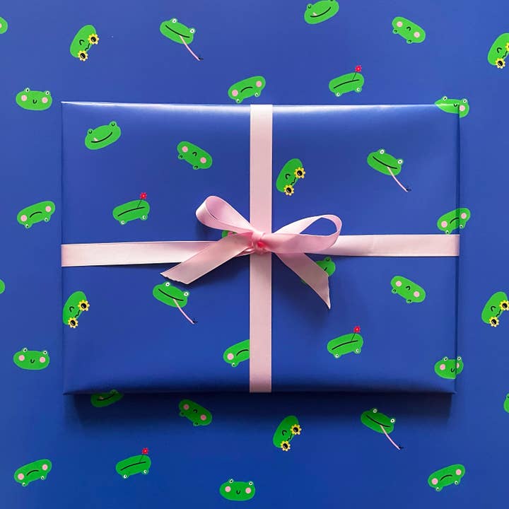 Rumble Cards - Wholesale Flat Wrap - Froggy Wrapping Paper - Frogs - Gift Wrap - Fun - Cute