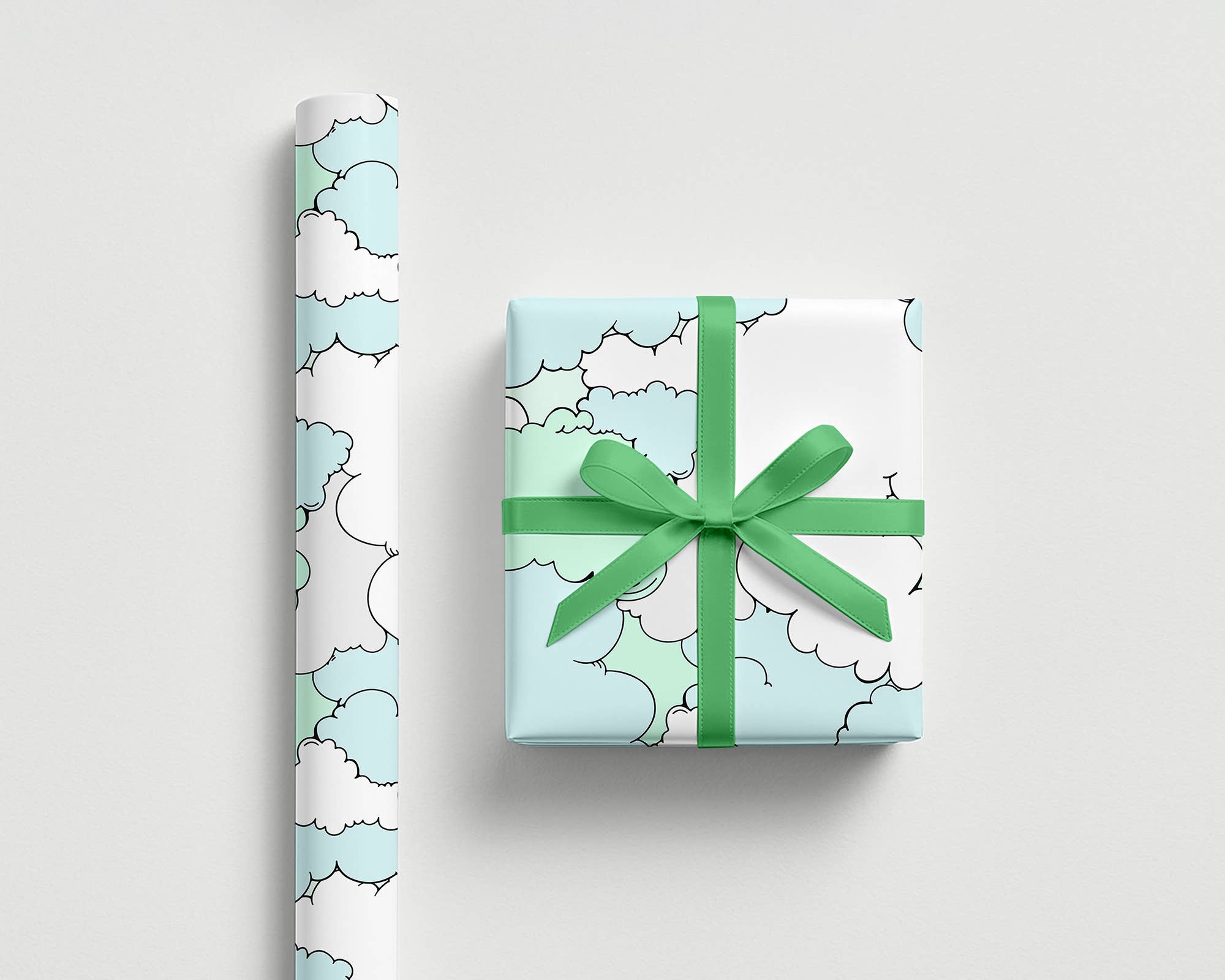 Lovely Print Co. – wholesale Omslagspapper på rulle – Molnlandskap Presentpapper