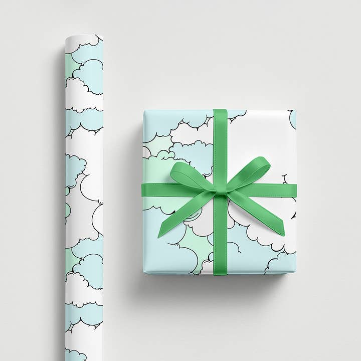 Lovely Print Co. – wholesale Omslagspapper på rulle – Molnlandskap Presentpapper0