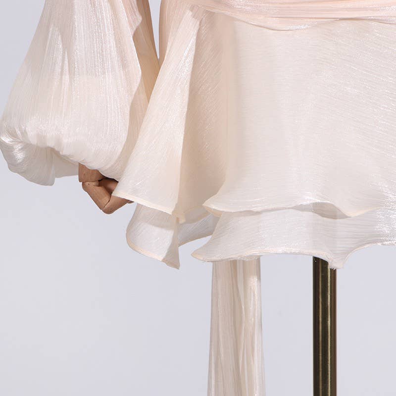 Productseeker – Engroshandel Kjole - Dame – DR443 Kort kjole med lange ærmer til kvinder – Forår/sommer12