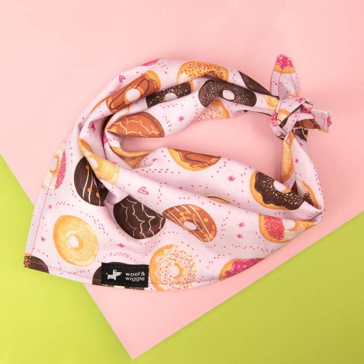 Dog bandana “Sweet Donuts” for wholesale by woof & wiggle