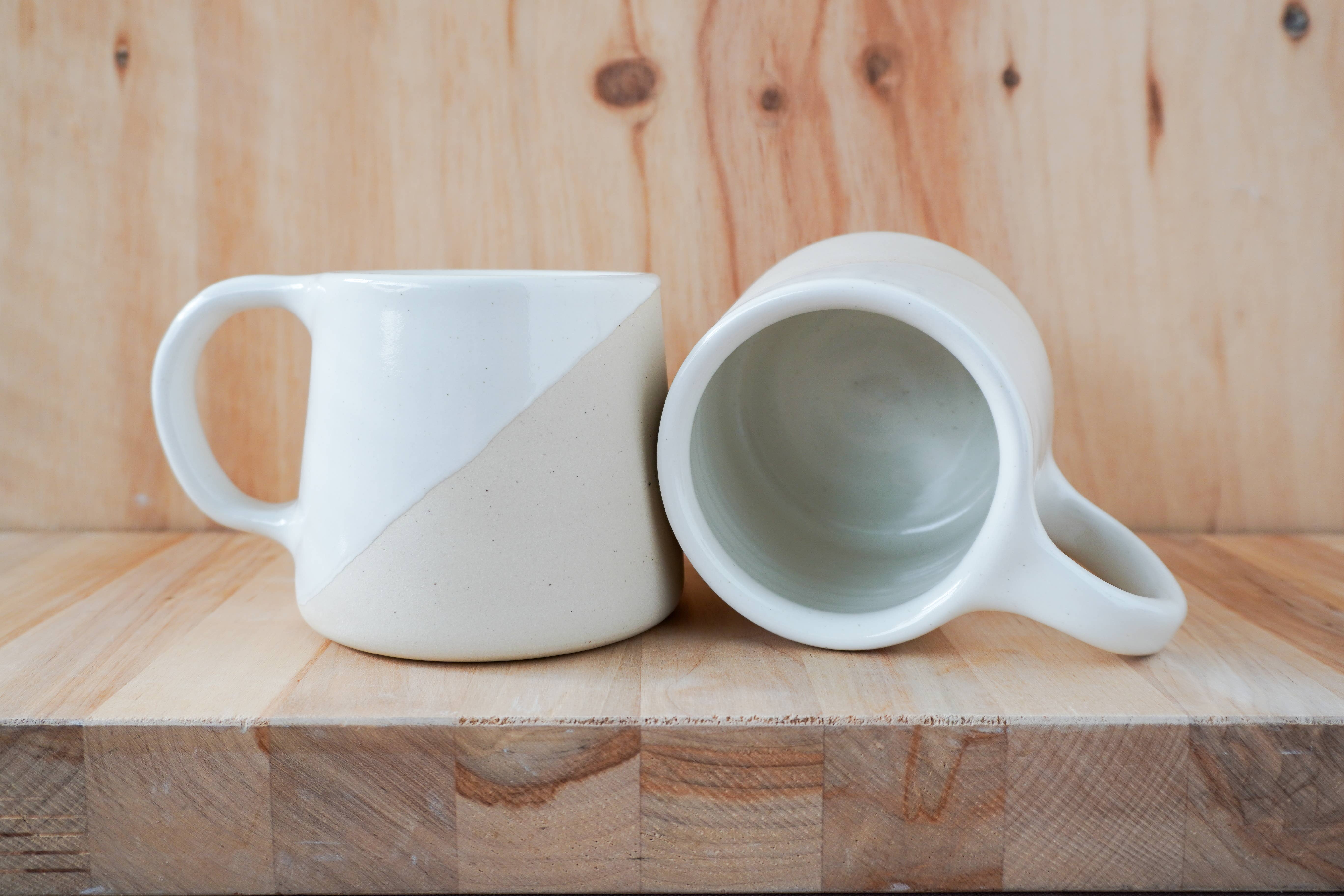 Shelby Page Ceramics - Wholesale Coffee Mug - Classic Taper Mug - Angle Dip1