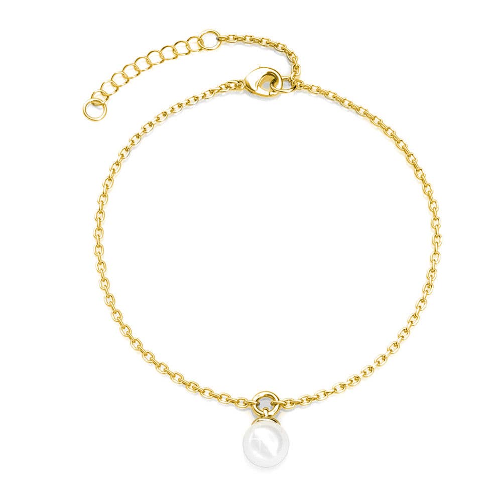 CARALI / MYC Paris - Wholesale Charm/Dangle Bracelet - Crystal Pearl Bracelet - Gold and Crystal2