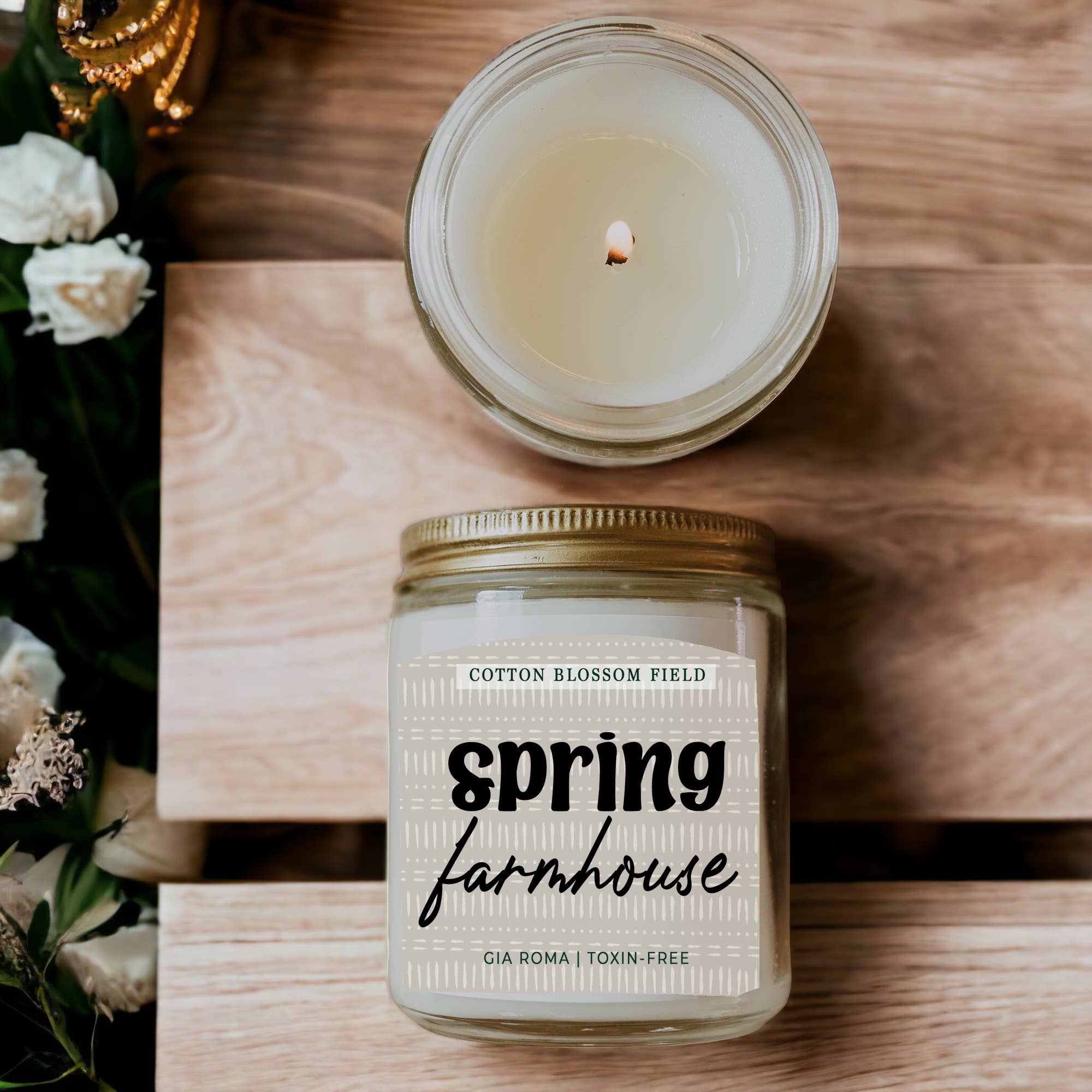 Gia Roma - Vendita all'ingrosso Candela in vasetto - Candele pasquali retrò con graziosi barattoli profumati alla soia primaverile53