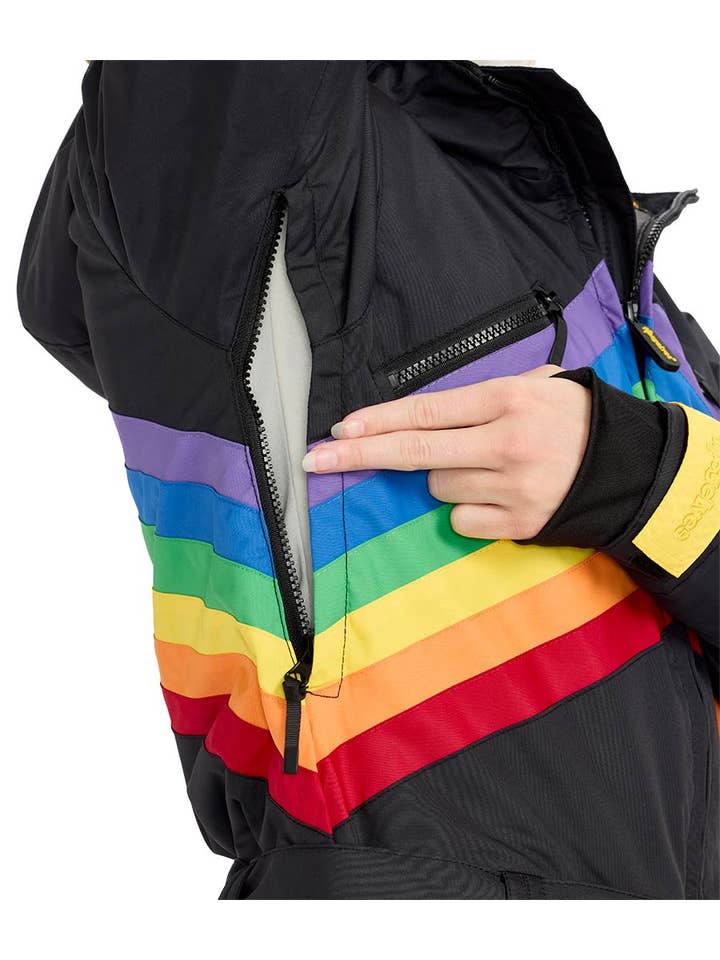 Tipsy Elves - Wholesale Ski Suit - Women's - Women's Midnight Shredder Snow Suit - Rainbow Ski Suit