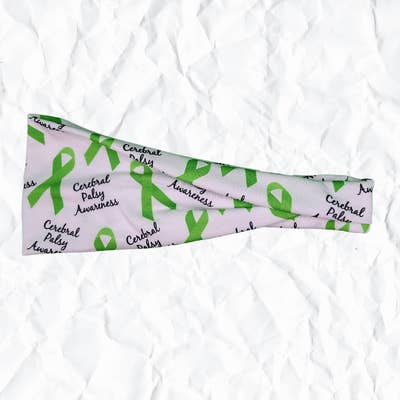Cerebral Palsy Awareness Ribbon for wholesale by Fitness Fox Headbands