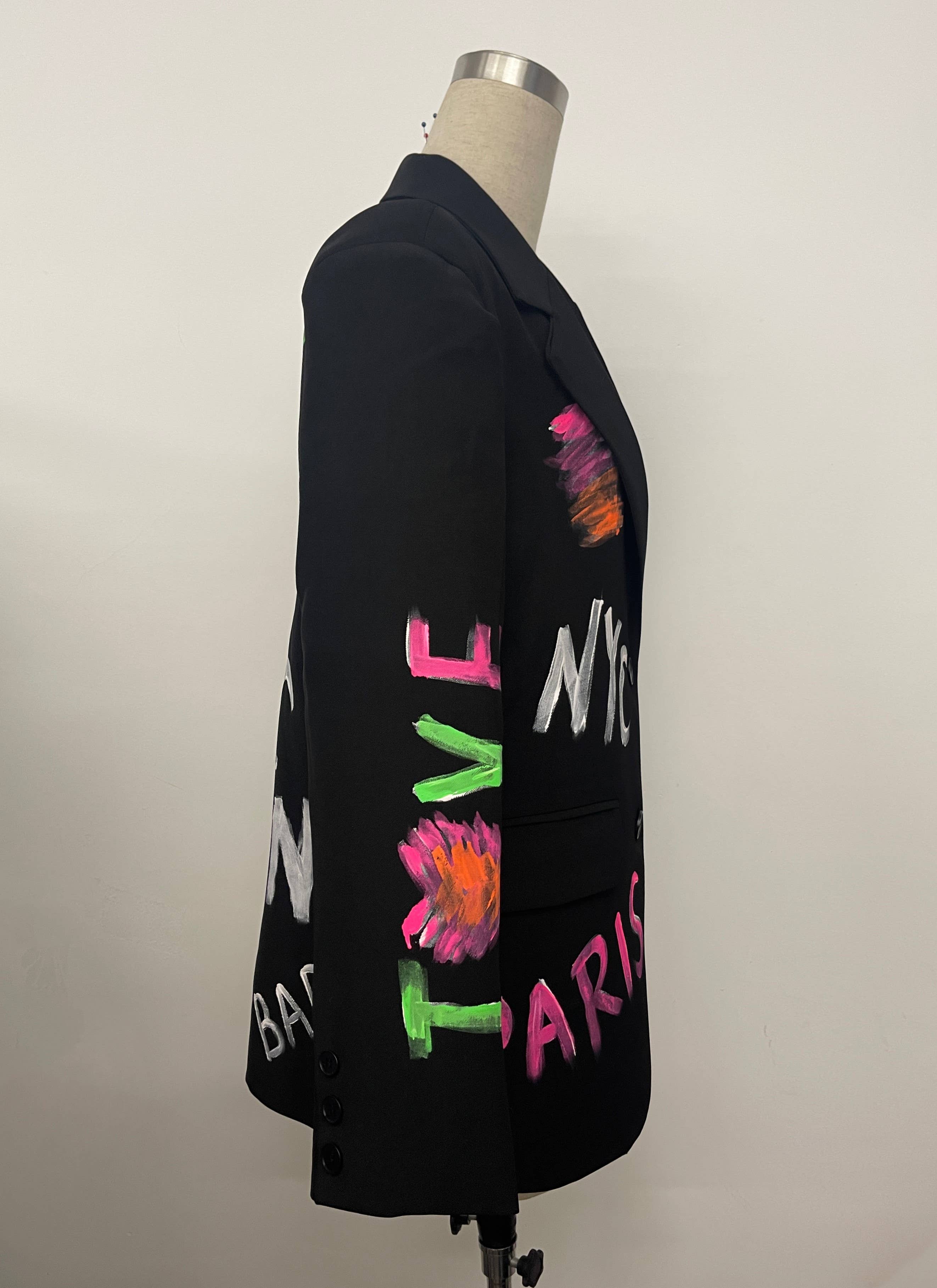 aikha - Wholesale Blazer - Women's - Blazer with writing (5635)1