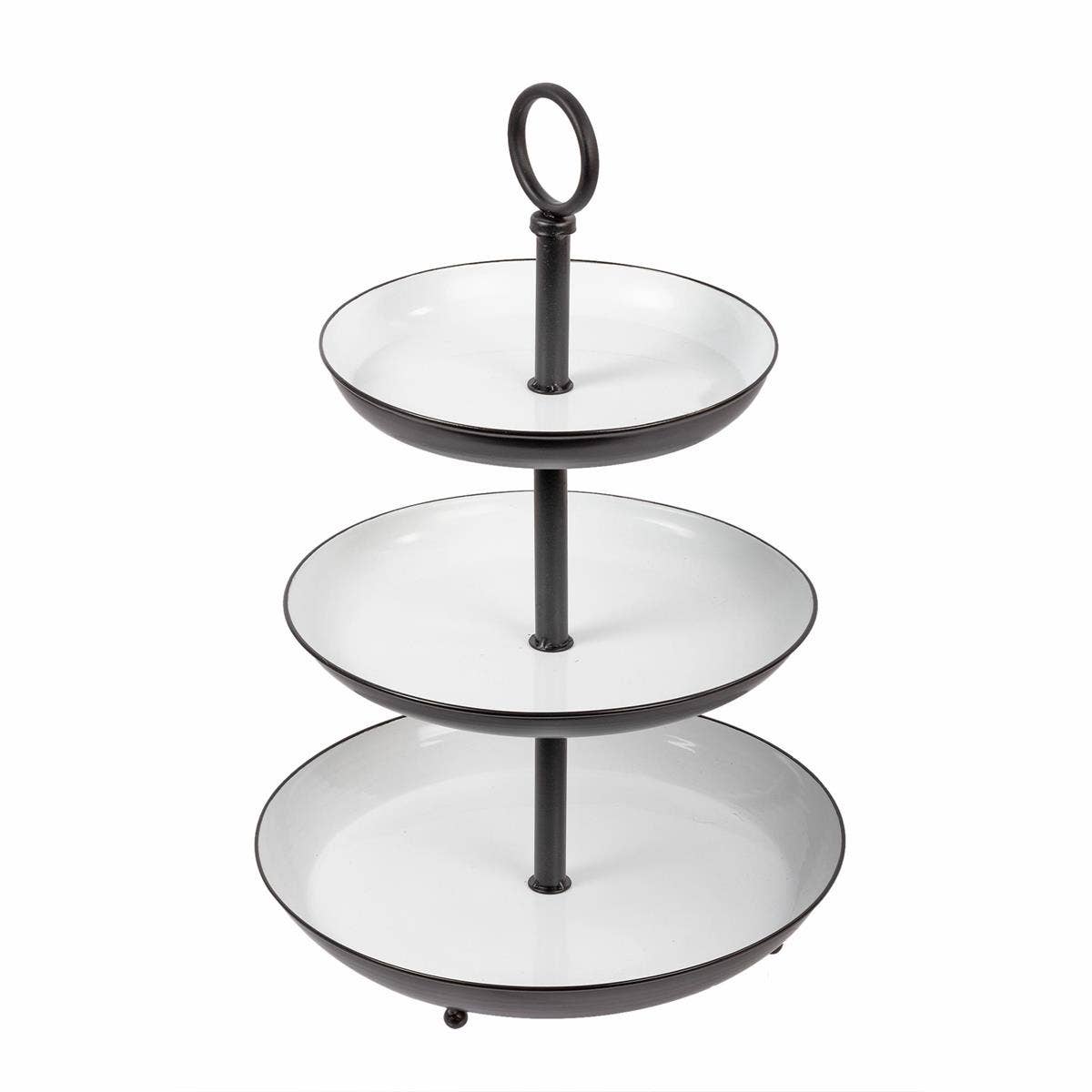 Truu Design - Wholesale Cake Stand - Truu Design Farmhouse Enamelled 3-Tier Stand, 12"Dx17"H2