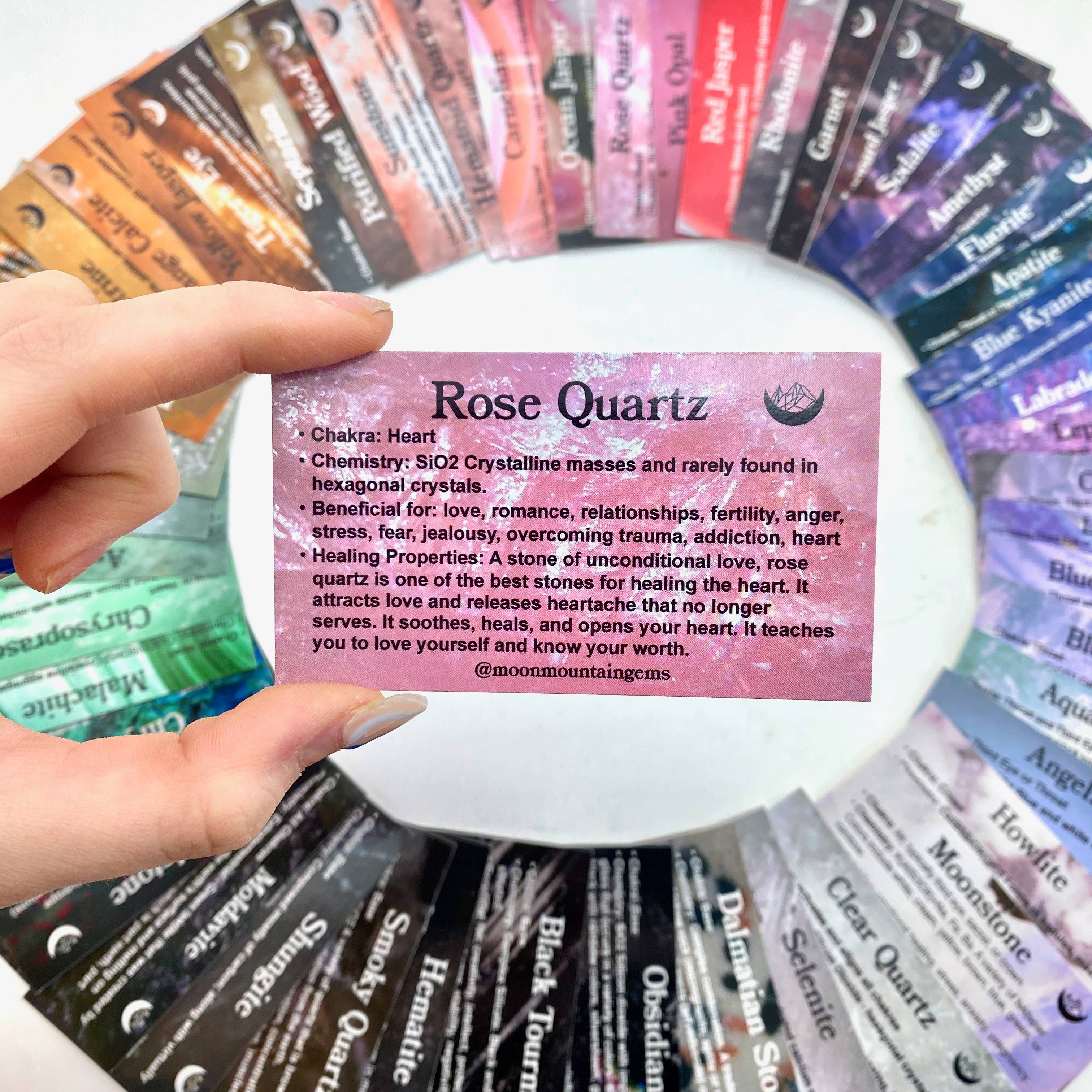 Moon Mountain Gems - Vente Cartes de tarot - Jeu de cartes de guérison par cristaux Édition 11