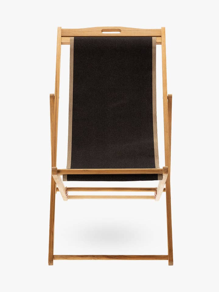 JULIA UNI BLACK CHAIR WITH TAUPE EDGE for wholesale by Les Toiles du Soleil