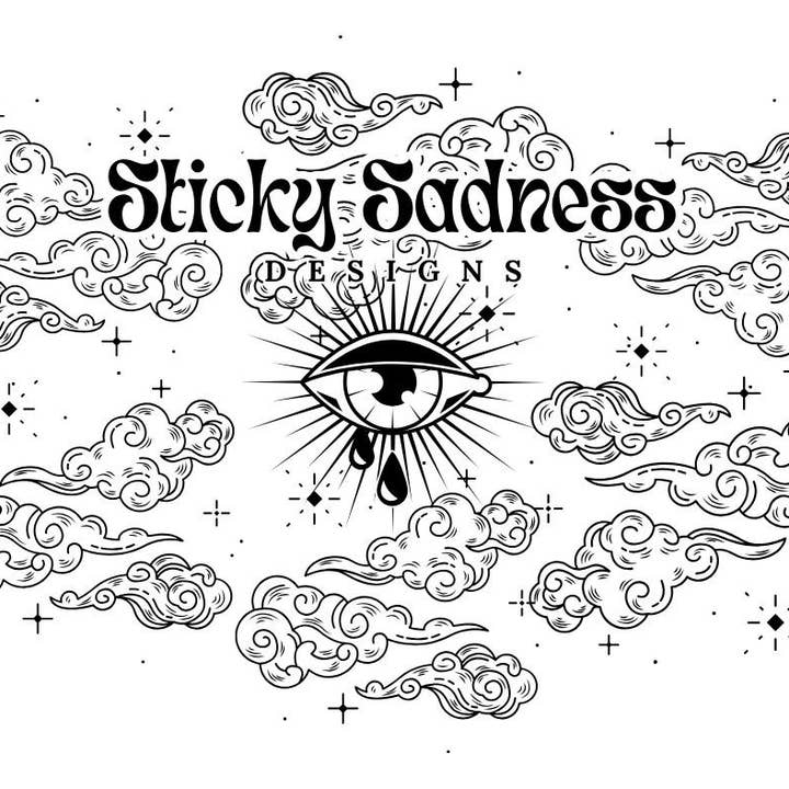 Sticky Sadness Designs – wholesale Sticker – Nocturnal Book Club Vinyl Sticker Set for eReaders
