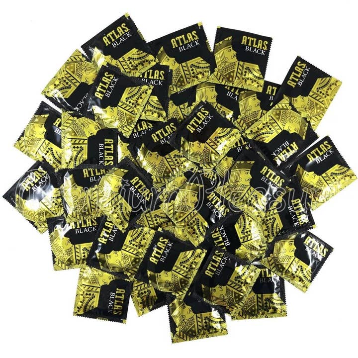 Yolo ent – wholesale Contraceptive/condom – Atlas Black Condoms Premium Latex Black Color Case Of 1000