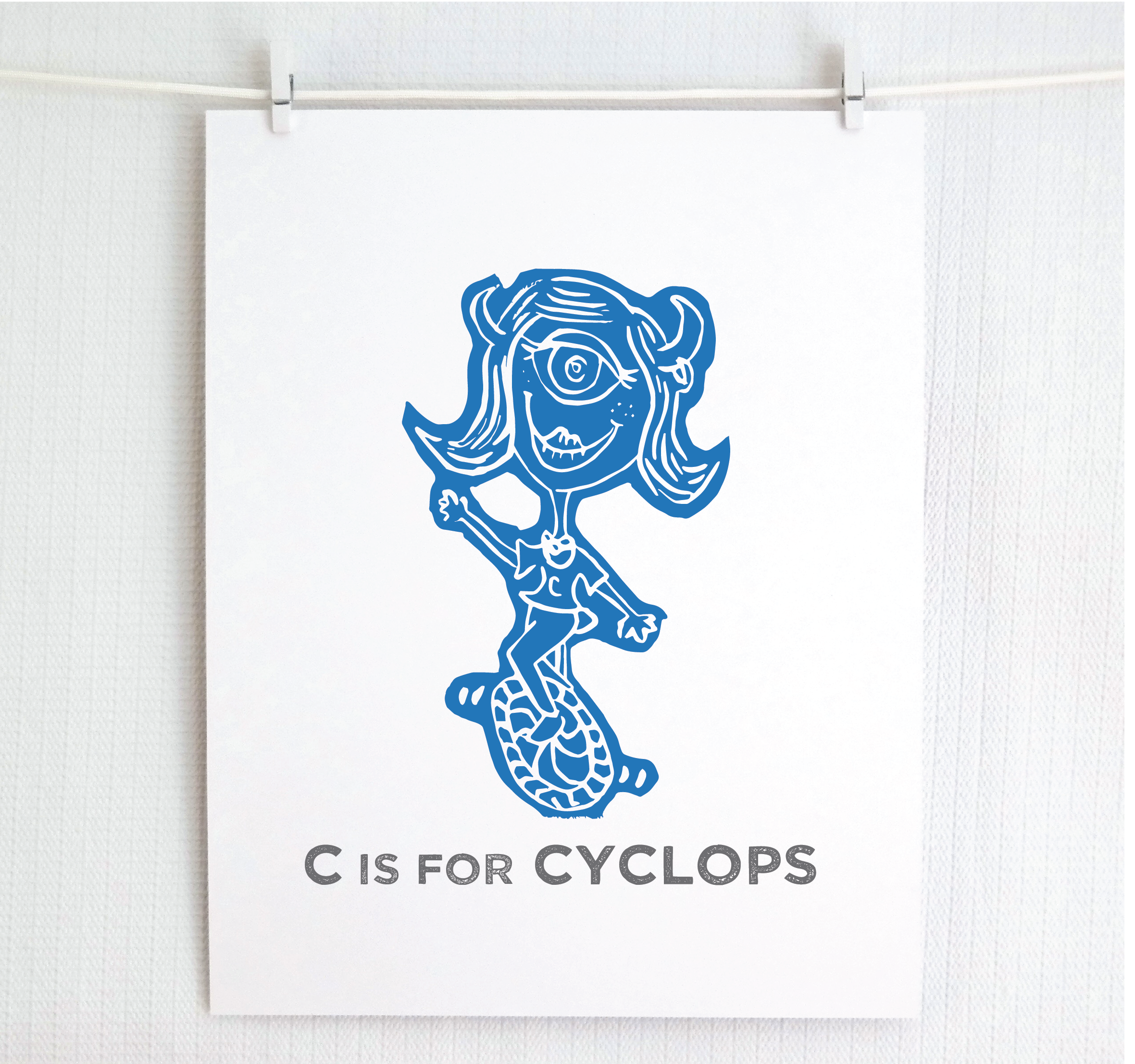 Jamie Palmer Keating - Wholesale Art Print - C is for Cyclops Illustrated Print10