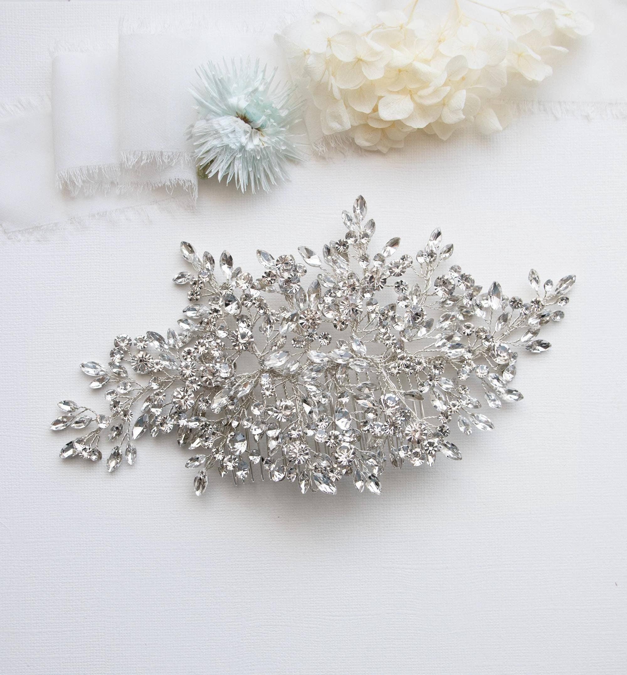 allureweddingjewelry - Wholesale Hair Clip - Women's - Aurora Large Crystal Comb1