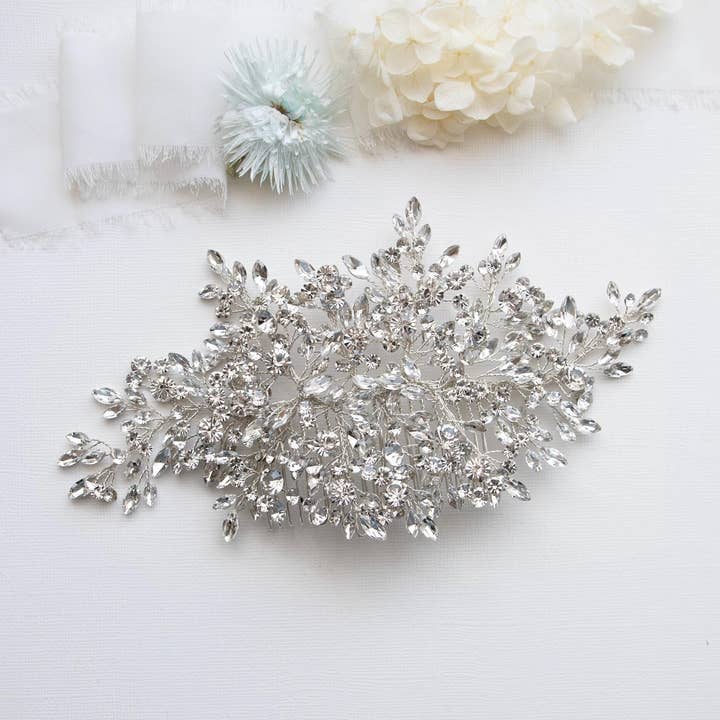 allureweddingjewelry - Wholesale Hair Clip - Women's - Aurora Large Crystal Comb1