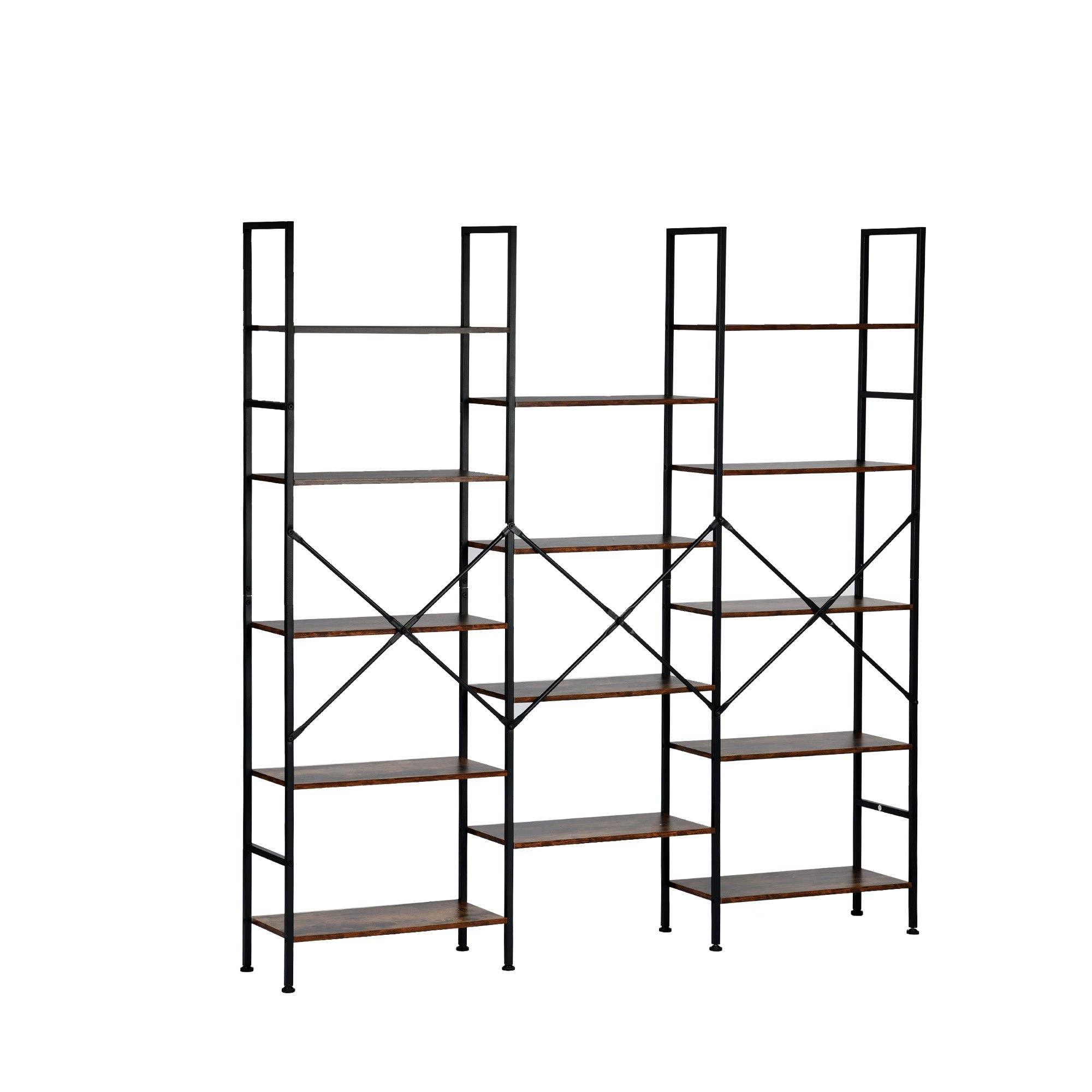 39F Inc. - Vente Bibliothèques - Étagère ouverte de style industriel avec plusieurs étagères5