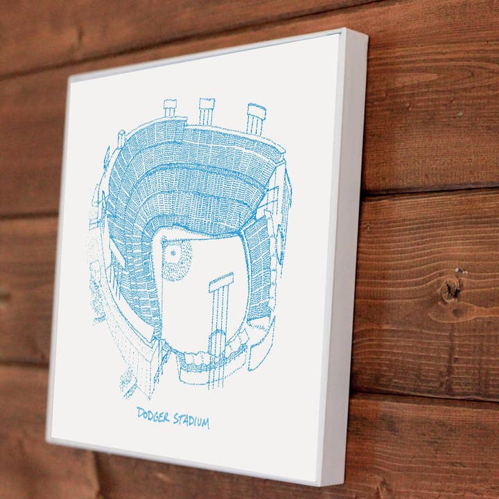 Designs By Patterson - Wholesale Art Print - Dodger Stadium, Home of the Los Angeles Dodgers, Stipple Art