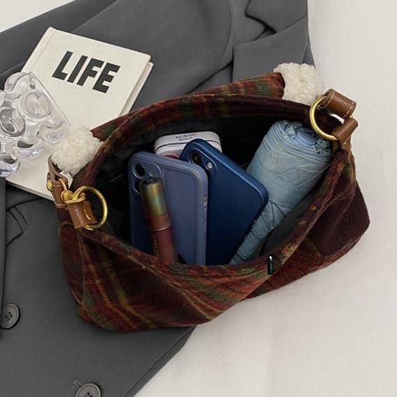 MKS America - Wholesale Crossbody Bag - Women's - Christmas tweed plush crossbody bag13