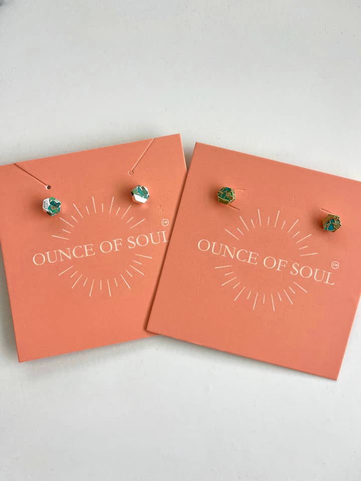 Turquoise Stud Earrings for wholesale by Ounce of Soul