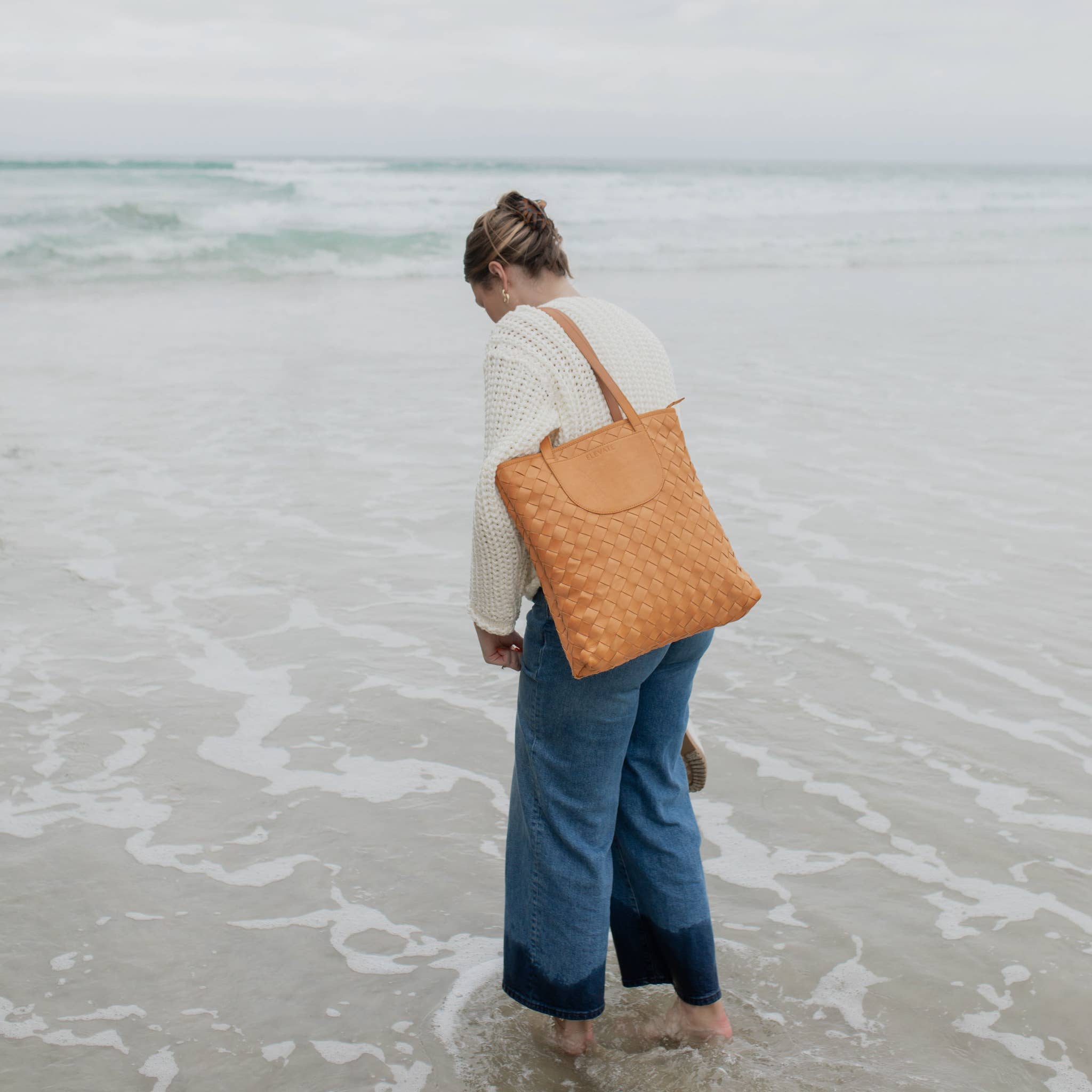 Elevate - Wholesale Tote Bag - Women's - Shirin Woven Leather Tote11