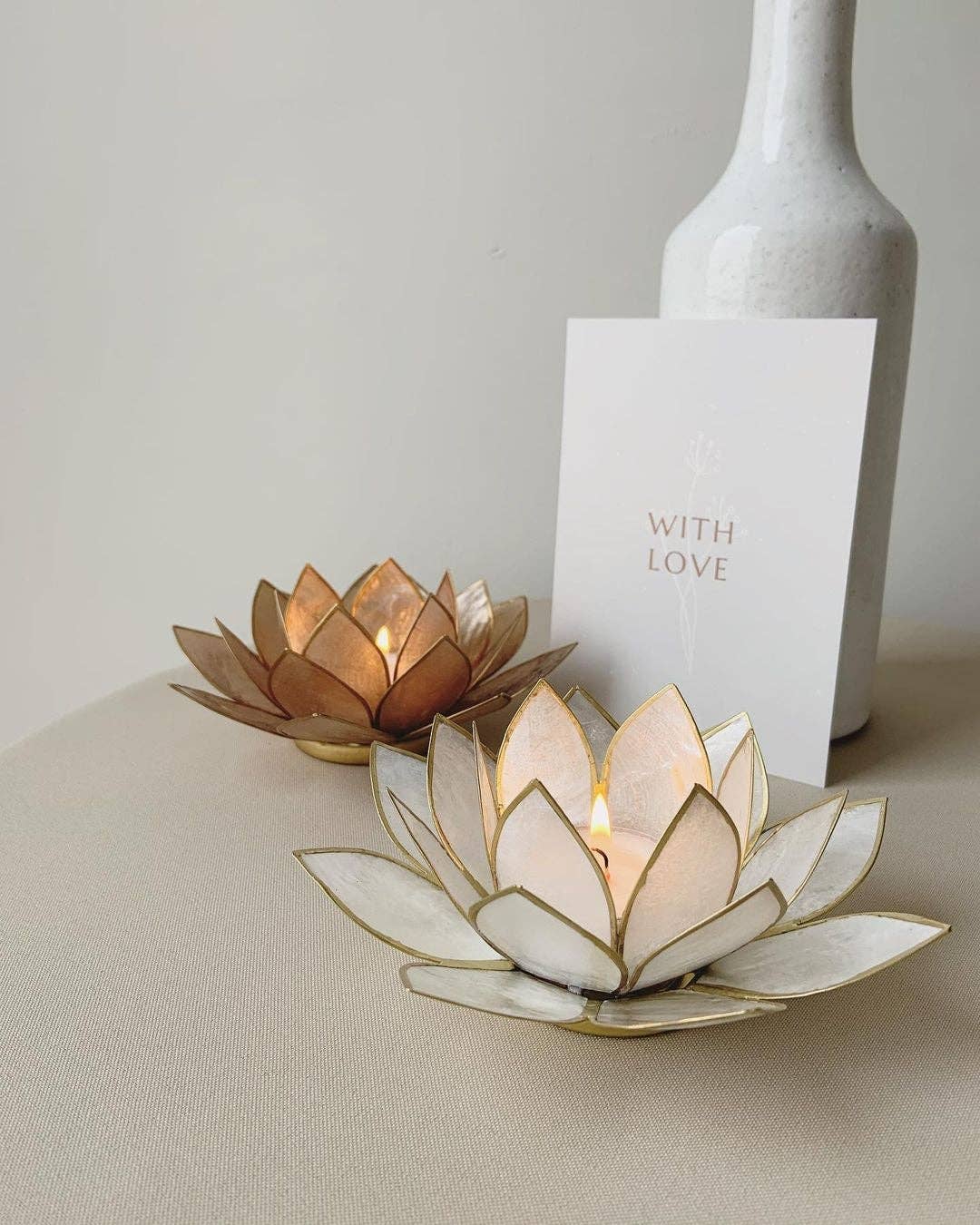 Insight Stones - Wholesale Jar/Filled Candle - Lotus tea light5