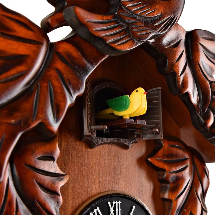 WIDDOP and Co. US - Wholesale Wall Clock - Qtz Cuckoo Clock - Bird on Top Wooden Case - Small