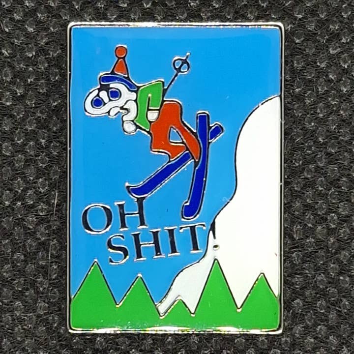 Pin - Retro Vintage 'Oh Shit!' for wholesale by Fantastic Souvenirs, Gifts & Collectibles