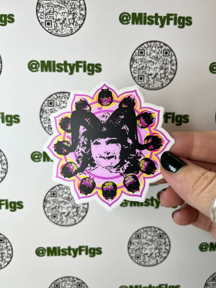 Vinyl Sticker - Demon Motif - Waterbottle Laptop Scrapbook Planner Bujo Gift Waterproof Matte or Holo for wholesale by Misty Figs