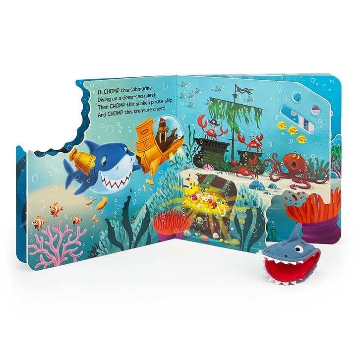 Cottage Door Press - Wholesale Baby & Toddler Book (0-2) - Chomp Chomp Shark Board Book with Finger Puppet 3