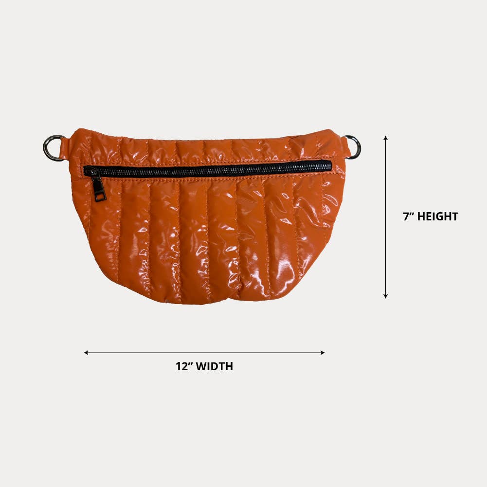 AHDORNED - Wholesale Belt Bag - Women's - Reese Quilted Sling/Waist Bag w/Black Resin Chain & 2" Solid18